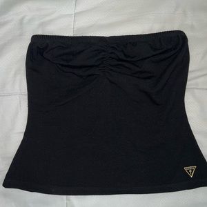 Guess Black Scrunch Crop Top. Size Small.